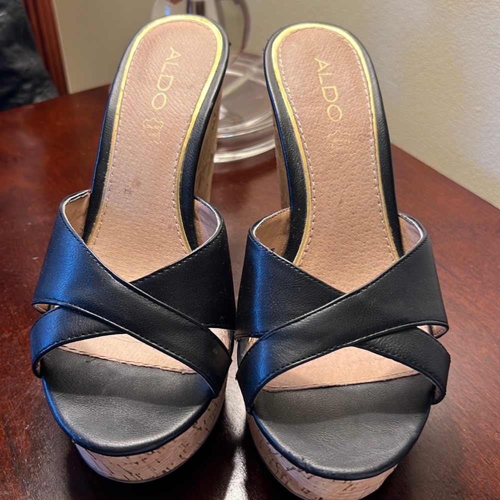 ALDO Cork wedges size 8 Slip on Shoe